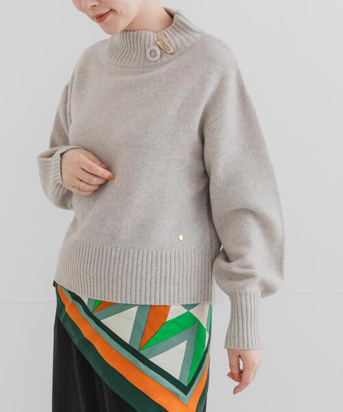 URBAN RESEARCH ROSSO WOMEN(アーバンリサーチ ロッソ)の「F by ROSSO ハミルトンハイネックニット(ニット/セーター・レディース・ベージュ系その他/レッド系その他/グレー/ブルー・FREE)」の9枚目の写真