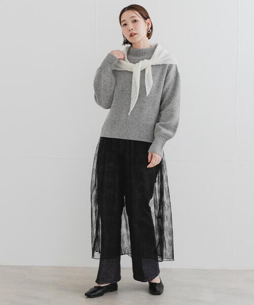 URBAN RESEARCH ROSSO WOMEN(アーバンリサーチ ロッソ)の「F by ROSSO ハミルトンハイネックニット(ニット/セーター・レディース・ベージュ系その他/レッド系その他/グレー/ブルー・FREE)」の21枚目の写真