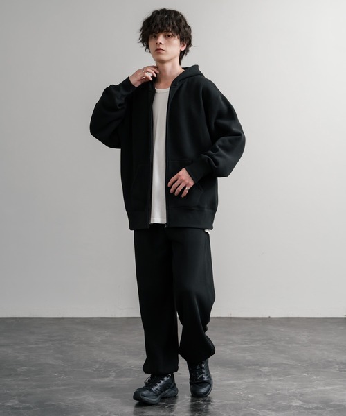 Rocky Monroe(ロッキーモンロー)の「ヘビーウェイト裏起毛スウェットイージージョガーパンツ(スウェットパンツ・メンズ・バーガンディー/オートミール/杢グレー/ブラック/チャコールグレー・LL/M/L)」の9枚目の写真