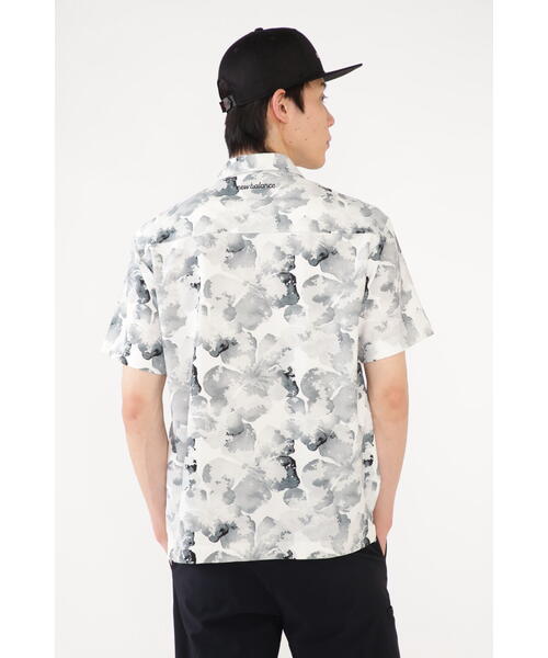 フラワー 半袖 オープン カラーシャツ (MENS METRO)