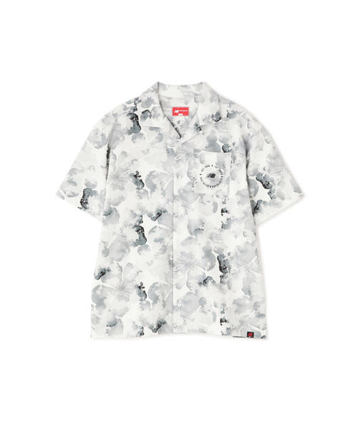 フラワー 半袖 オープン カラーシャツ (MENS METRO)