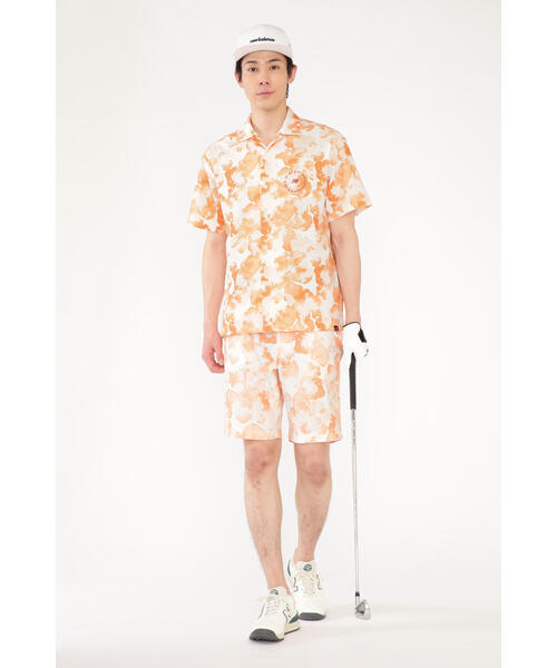 フラワー 半袖 オープン カラーシャツ (MENS METRO)