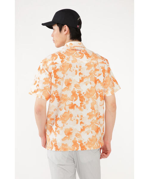 フラワー 半袖 オープン カラーシャツ (MENS METRO)