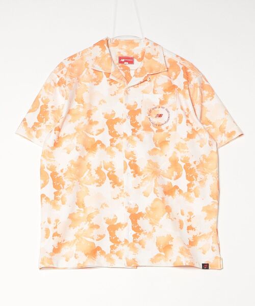 フラワー 半袖 オープン カラーシャツ (MENS METRO)