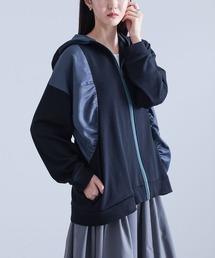 kOhAKU（コハク）の「『異素材ギャザー切替パーカー』（パーカー）」