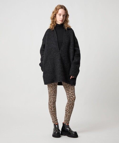 6（ロク）の「＜6(ROKU)＞シャギー スキッパー  プルオーバー（その他トップス・レディース・ダークグレー/ライム・FREE）」の1枚目の写真