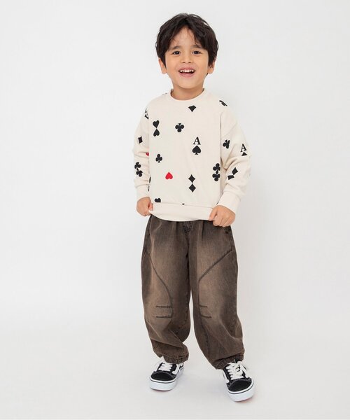 BREEZE（ブリーズ）の「【ジュニア対応】バレルレッグデニムパンツ（デニムパンツ・キッズ・サックスブルー/ブラウン/ネイビー・150/130/140/100/120/90/110）」の8枚目の写真