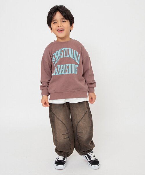 BREEZE（ブリーズ）の「【ジュニア対応】バレルレッグデニムパンツ（デニムパンツ・キッズ・サックスブルー/ブラウン/ネイビー・150/130/140/100/120/90/110）」の9枚目の写真