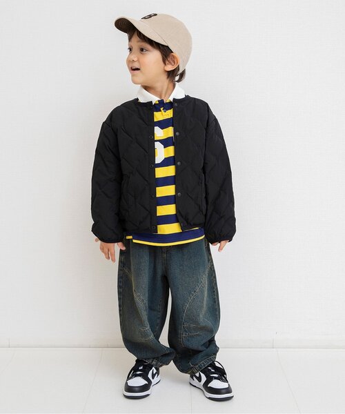 BREEZE（ブリーズ）の「【ジュニア対応】バレルレッグデニムパンツ（デニムパンツ・キッズ・サックスブルー/ブラウン/ネイビー・150/130/140/100/120/90/110）」の14枚目の写真