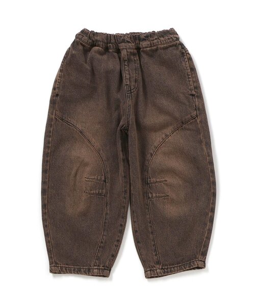 BREEZE（ブリーズ）の「【ジュニア対応】バレルレッグデニムパンツ（デニムパンツ・キッズ・サックスブルー/ブラウン/ネイビー・150/130/140/100/120/90/110）」の4枚目の写真