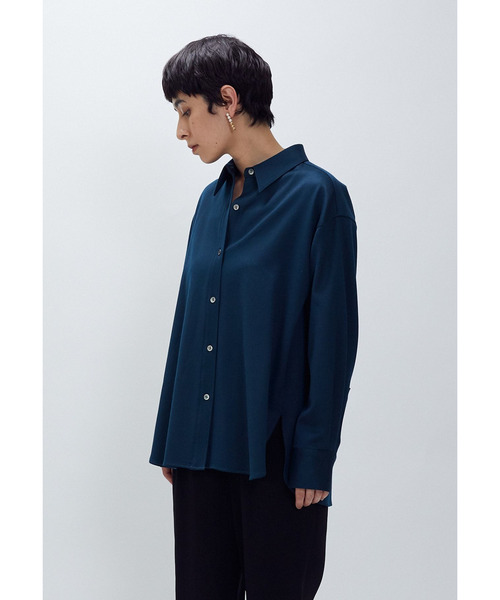 1er Arrondissement(プルミエアロンディスモン)の「ウールサテンシャツ(シャツ/ブラウス・レディース・グリーン系その他4/ブルー系その他3/ベージュ・36/38)」の1枚目の写真