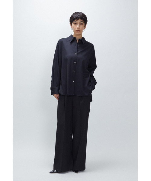 1er Arrondissement(プルミエアロンディスモン)の「ウールサテンシャツ(シャツ/ブラウス・レディース・グリーン系その他4/ブルー系その他3/ベージュ・36/38)」の7枚目の写真