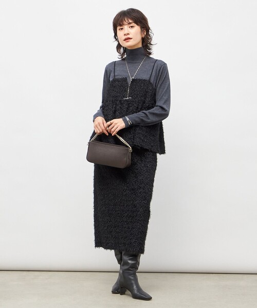 NOLLEY’S Sophi（ノーリーズソフィ）の「《セットアップ対応》ウォッシャブルフェザーチュールタイトスカート（スカート・レディース・ベージュ/ブラック・34/36/38）」の8枚目の写真