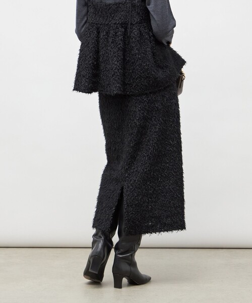 NOLLEY’S Sophi（ノーリーズソフィ）の「《セットアップ対応》ウォッシャブルフェザーチュールタイトスカート（スカート・レディース・ベージュ/ブラック・34/36/38）」の14枚目の写真