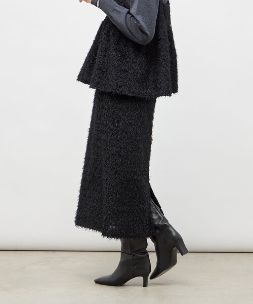 NOLLEY’S Sophi（ノーリーズソフィ）の「《セットアップ対応》ウォッシャブルフェザーチュールタイトスカート（スカート・レディース・ベージュ/ブラック・34/36/38）」の15枚目の写真