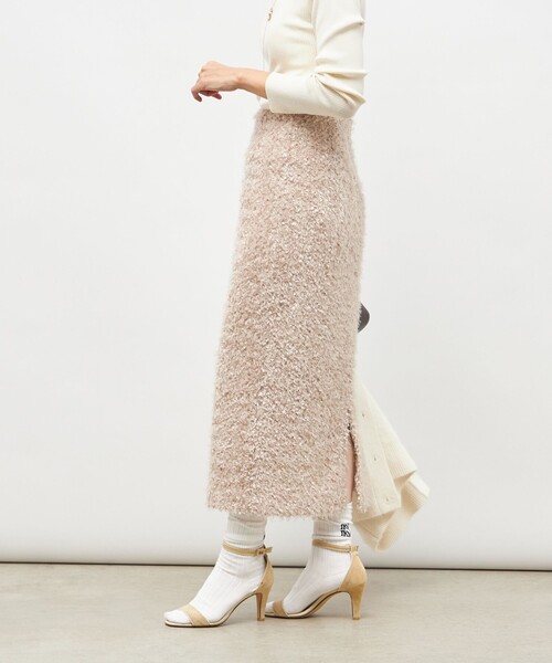 NOLLEY’S Sophi（ノーリーズソフィ）の「《セットアップ対応》ウォッシャブルフェザーチュールタイトスカート（スカート・レディース・ベージュ/ブラック・34/36/38）」の19枚目の写真