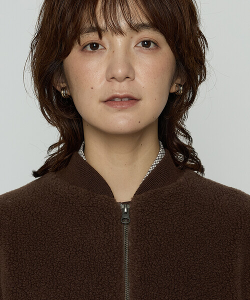 COMME CA Wardrobe（コムサワードローブ）の「WOOL BREND ボア ブルゾン（ブルゾン・レディース・ブラウン/ブラック・FREE）」の11枚目の写真