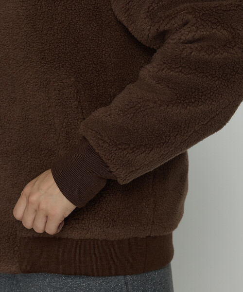 COMME CA Wardrobe（コムサワードローブ）の「WOOL BREND ボア ブルゾン（ブルゾン・レディース・ブラウン/ブラック・FREE）」の12枚目の写真