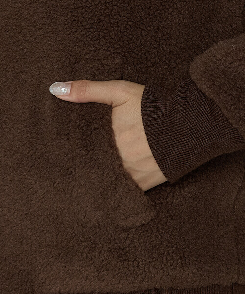 COMME CA Wardrobe（コムサワードローブ）の「WOOL BREND ボア ブルゾン（ブルゾン・レディース・ブラウン/ブラック・FREE）」の13枚目の写真