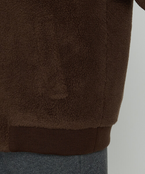 COMME CA Wardrobe（コムサワードローブ）の「WOOL BREND ボア ブルゾン（ブルゾン・レディース・ブラウン/ブラック・FREE）」の14枚目の写真