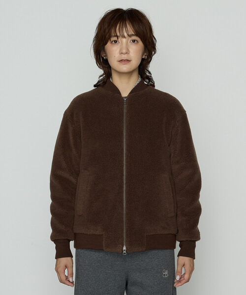 COMME CA Wardrobe（コムサワードローブ）の「WOOL BREND ボア ブルゾン（ブルゾン・レディース・ブラウン/ブラック・FREE）」の18枚目の写真