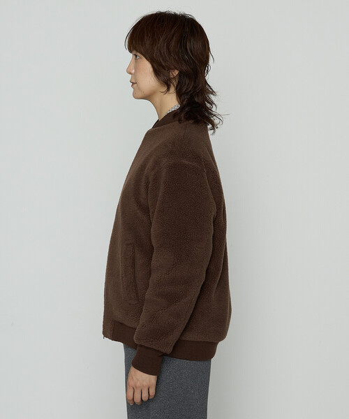 COMME CA Wardrobe（コムサワードローブ）の「WOOL BREND ボア ブルゾン（ブルゾン・レディース・ブラウン/ブラック・FREE）」の19枚目の写真