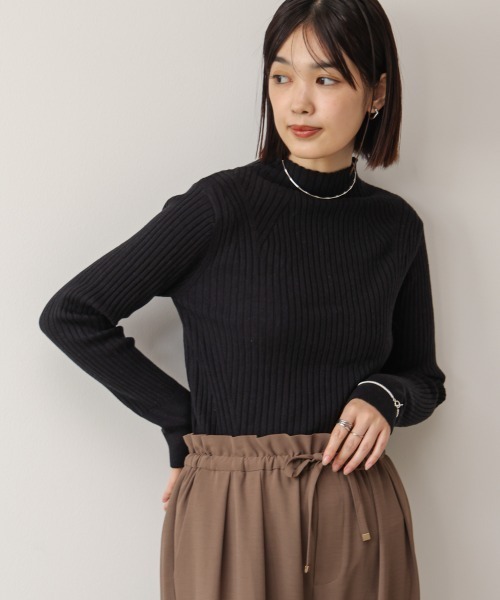 Bou Jeloud(ブージュルード)の「ヒートハイネックニットプルオーバー(ニット/セーター・レディース・A/ピンク/ブラック/オフホワイト/ブルー・FREE)」の3枚目の写真