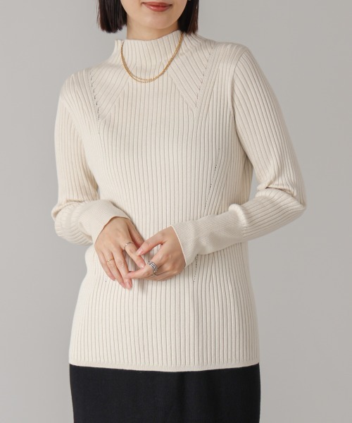 Bou Jeloud(ブージュルード)の「ヒートハイネックニットプルオーバー(ニット/セーター・レディース・A/ピンク/ブラック/オフホワイト/ブルー・FREE)」の12枚目の写真