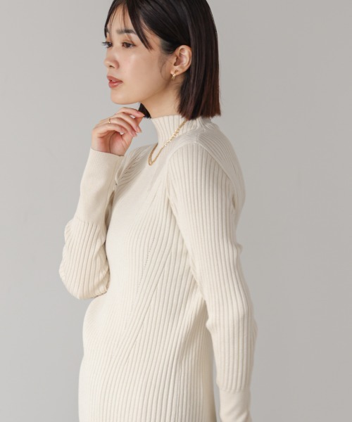 Bou Jeloud(ブージュルード)の「ヒートハイネックニットプルオーバー(ニット/セーター・レディース・A/ピンク/ブラック/オフホワイト/ブルー・FREE)」の13枚目の写真