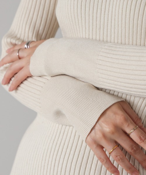 Bou Jeloud(ブージュルード)の「ヒートハイネックニットプルオーバー(ニット/セーター・レディース・A/ピンク/ブラック/オフホワイト/ブルー・FREE)」の17枚目の写真