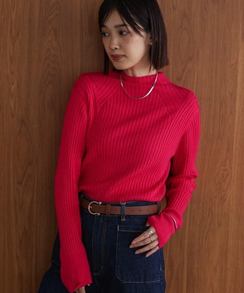 Bou Jeloud(ブージュルード)の「ヒートハイネックニットプルオーバー(ニット/セーター・レディース・A/ピンク/ブラック/オフホワイト/ブルー・FREE)」の20枚目の写真