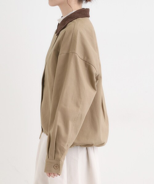 Cutie Blonde(キューティーブロンド)の「大人カジュアルな一着。カバーオール(ブルゾン・レディース・ブラック系4/キャメル・00)」の4枚目の写真