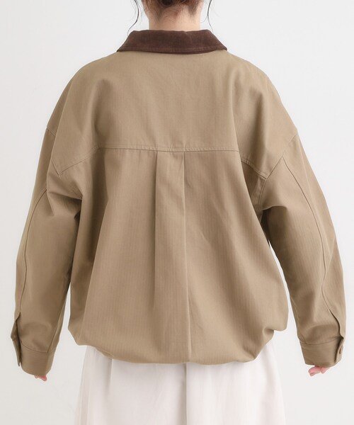 Cutie Blonde(キューティーブロンド)の「大人カジュアルな一着。カバーオール(ブルゾン・レディース・ブラック系4/キャメル・00)」の3枚目の写真