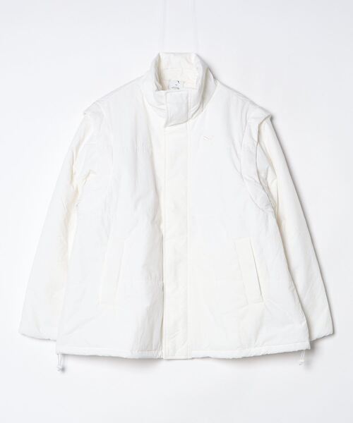 PUMA(プーマ)の「プーマ PUMA AUTUMN 2WAY JKT(ダウンジャケット/コート・レディース・ブラック/オフホワイト・M/L)」の1枚目の写真