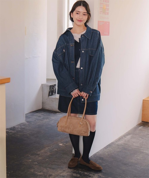 titivate(ティティベイト)の「【26SS新作/2026 SPRING COLLECTION】襟付ルーズデニムジャケット(デニムジャケット・レディース・アイボリー/ライトピンク/ブルー/インディゴブルー・M/L)」の14枚目の写真