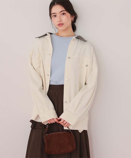 titivate(ティティベイト)の「【26SS新作/2026 SPRING COLLECTION】襟付ルーズデニムジャケット(デニムジャケット・レディース・アイボリー/ライトピンク/ブルー/インディゴブルー・M/L)」の9枚目の写真