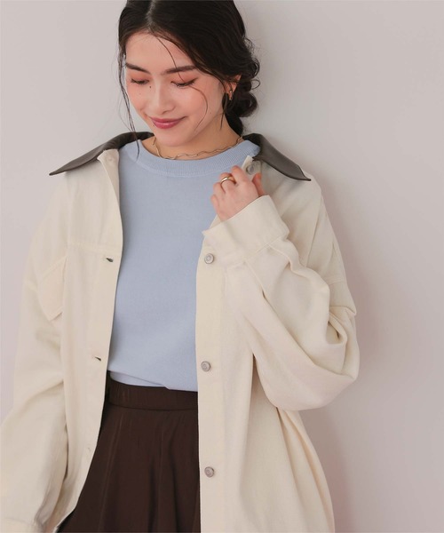 titivate(ティティベイト)の「【26SS新作/2026 SPRING COLLECTION】襟付ルーズデニムジャケット(デニムジャケット・レディース・アイボリー/ライトピンク/ブルー/インディゴブルー・M/L)」の11枚目の写真