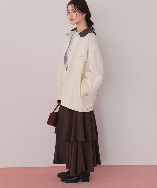 titivate(ティティベイト)の「【26SS新作/2026 SPRING COLLECTION】襟付ルーズデニムジャケット(デニムジャケット・レディース・アイボリー/ライトピンク/ブルー/インディゴブルー・M/L)」の12枚目の写真