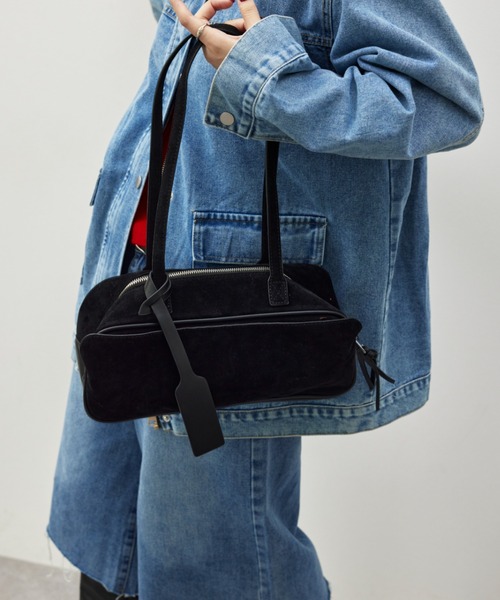 HANNE（アン）の「ランドスケイプスエードBAG（ショルダーバッグ・レディース・ブラック/ブラウン・FREE）」の10枚目の写真