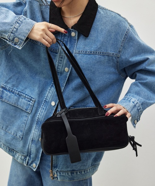 HANNE（アン）の「ランドスケイプスエードBAG（ショルダーバッグ・レディース・ブラック/ブラウン・FREE）」の11枚目の写真