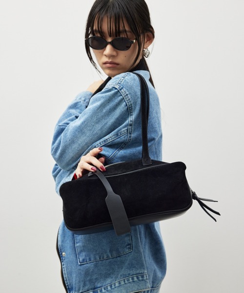 HANNE（アン）の「ランドスケイプスエードBAG（ショルダーバッグ・レディース・ブラック/ブラウン・FREE）」の12枚目の写真