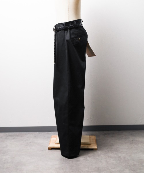 UNIVERSAL OVERALL（ユニバーサルオーバーオール）の「【RES】【UNIVERSAL OVERALL】HERITAGE T/C WIDE（チノパンツ・メンズ・ブラック・36inch/32inch/30inch/28inch/34inch）」の12枚目の写真
