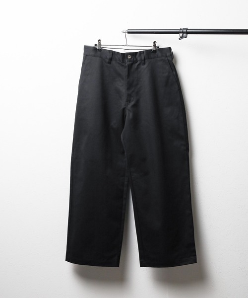 UNIVERSAL OVERALL（ユニバーサルオーバーオール）の「【RES】【UNIVERSAL OVERALL】HERITAGE T/C WIDE（チノパンツ・メンズ・ブラック・36inch/32inch/30inch/28inch/34inch）」の2枚目の写真