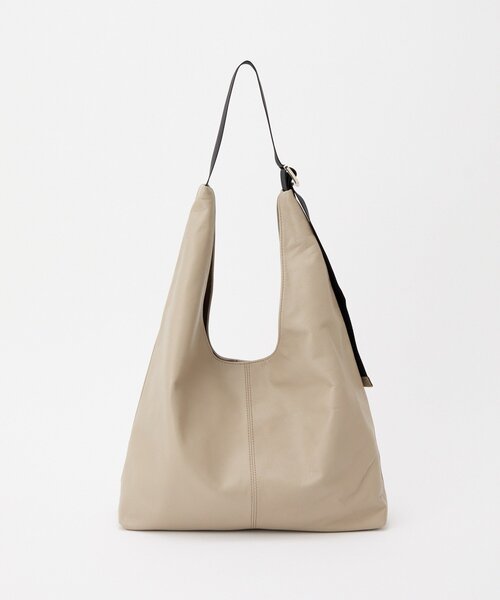 russet（ラシット）の「レザーホーボーバッグ L（ショルダーバッグ・レディース・ブラック/グレイッシュベージュ・FREE）」の12枚目の写真