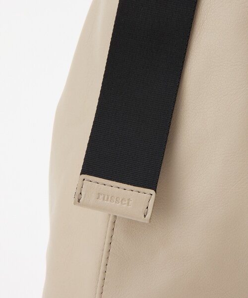 russet（ラシット）の「レザーホーボーバッグ L（ショルダーバッグ・レディース・ブラック/グレイッシュベージュ・FREE）」の15枚目の写真