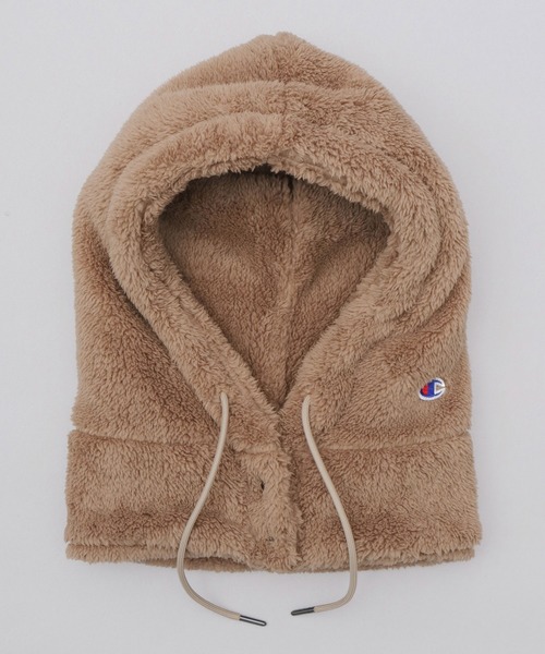 Champion（チャンピオン）の「ファーリーフリース ボアフーディー フードネックウォーマー（ネックウォーマー/スヌード・メンズ・ライトブラウン/ブラック/チャコール・FREE）」の7枚目の写真