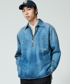 【UNION HERCULES MADE】ハーフZIPシャツ