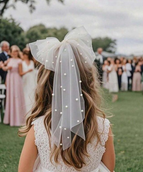 CALIFORNIA OUTFITTERS（カリフォルニア アウトフィッターズ）の「10D6-KR レースリボンヘアクリップ パール付き（バレッタ/ヘアクリップ・レディース・ホワイト・ONESIZE）」の2枚目の写真