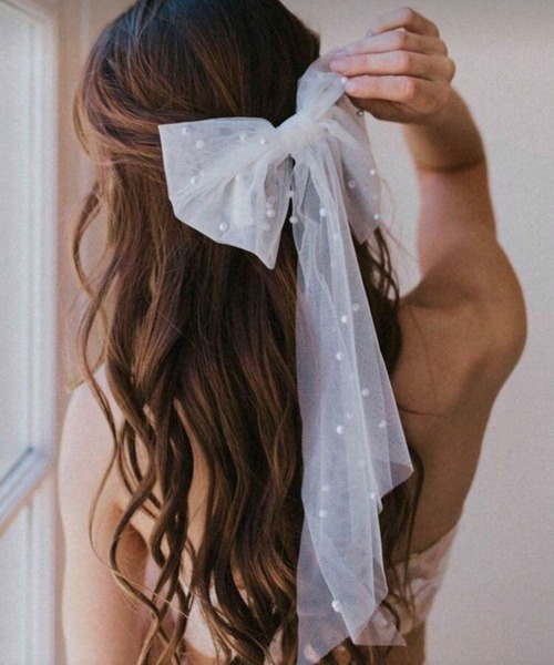 CALIFORNIA OUTFITTERS（カリフォルニア アウトフィッターズ）の「10D6-KR レースリボンヘアクリップ パール付き（バレッタ/ヘアクリップ・レディース・ホワイト・ONESIZE）」の3枚目の写真