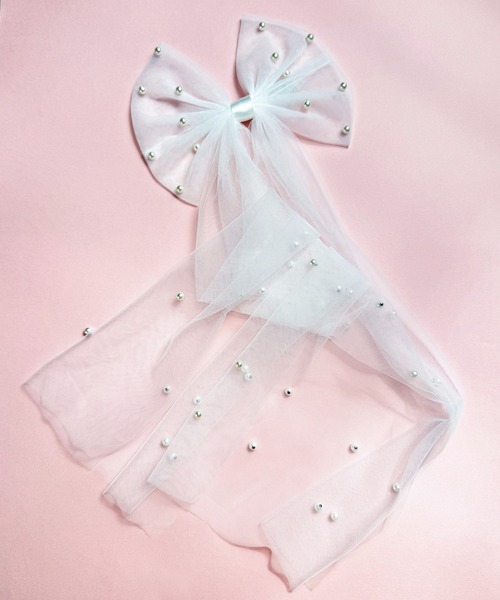 CALIFORNIA OUTFITTERS（カリフォルニア アウトフィッターズ）の「10D6-KR レースリボンヘアクリップ パール付き（バレッタ/ヘアクリップ・レディース・ホワイト・ONESIZE）」の9枚目の写真